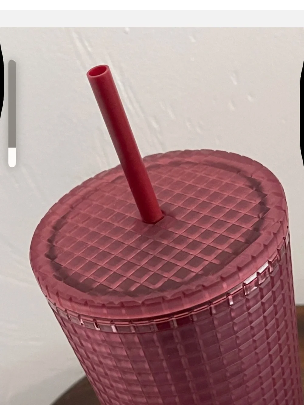 NWT Starbucks Maroon Burgundy Metallic Venti Cold Cup Tumbler 24oz